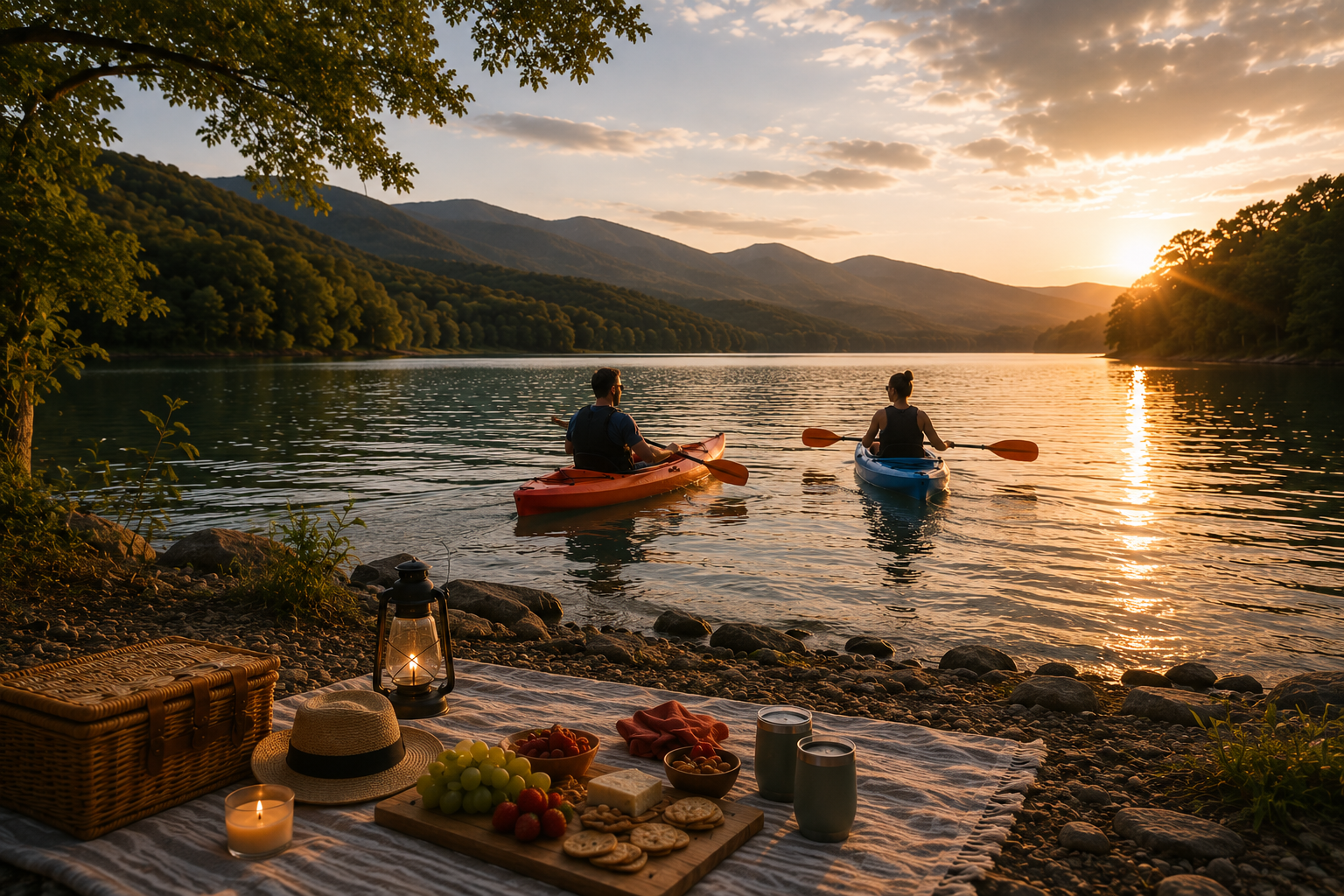Excursions kayaks picnic