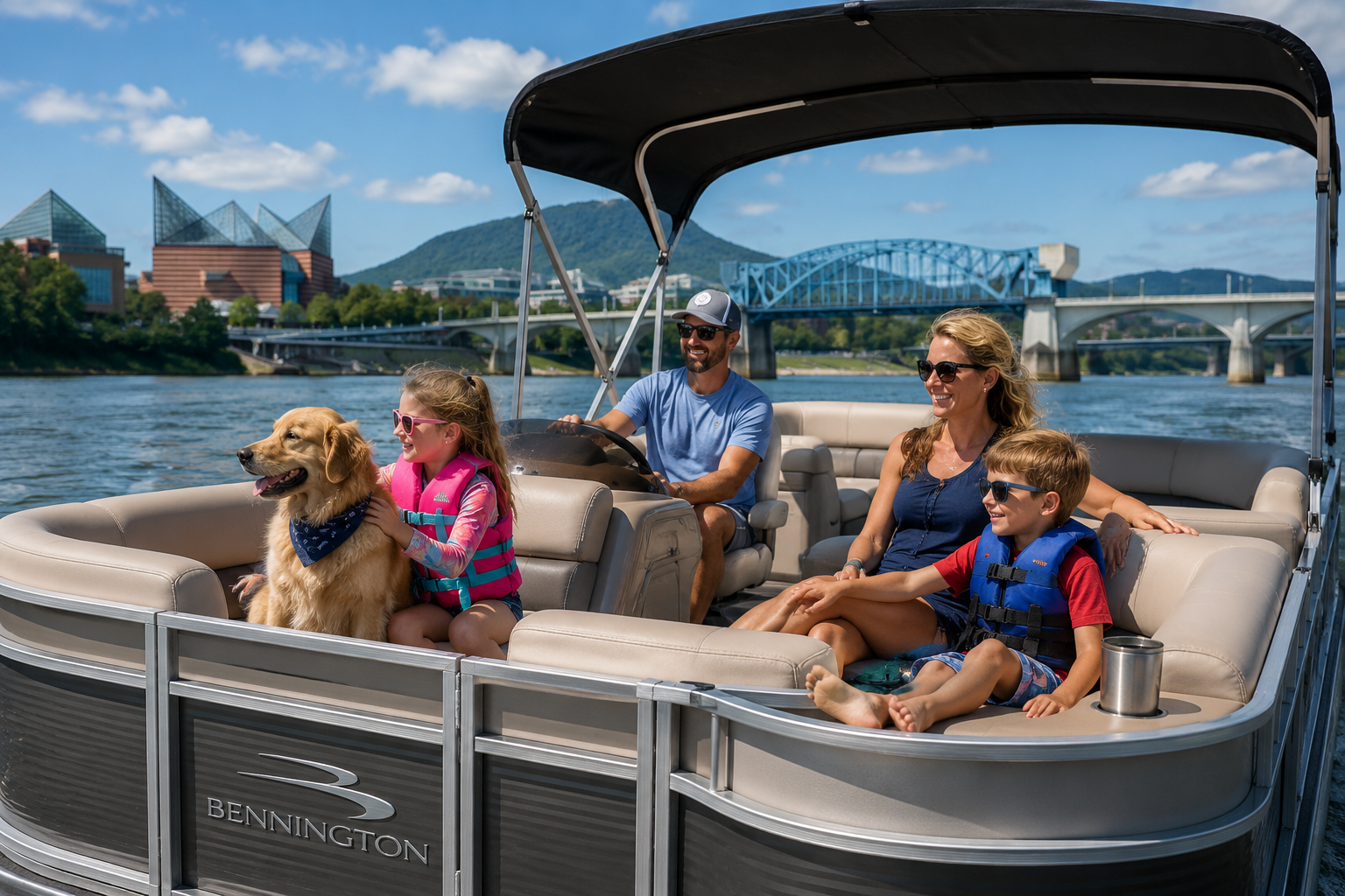 Excursions pontoon family tn river